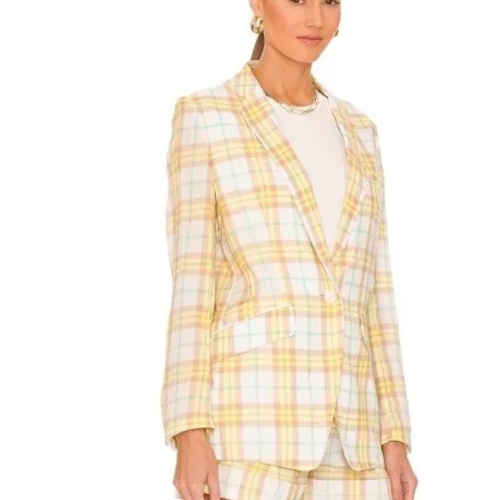 Rag & Bone Margot Yellow Plaid Blazer NWT